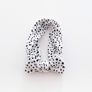 Baby Headband Comfy Wide Bow Dot (BHB9016)